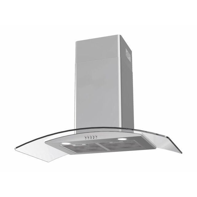 Lifestyle LSHDGC70S 70cm Curved Glass Chimney Hood