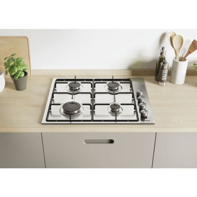 Candy CHW6LPX 60Cm Gas Hob Stainless Steel