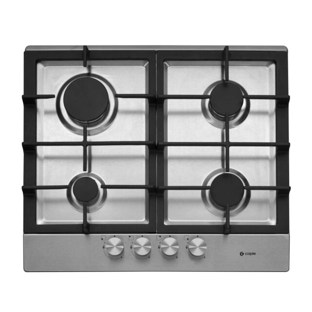 Caple C750G 60Cm Stainless Steel, Cast Iron Supports, 4 Burners, W 590Mm, Fsd