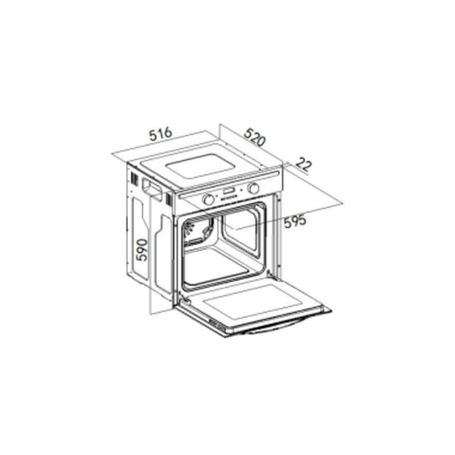 Cata CUL57PGSS.2 60Cm Electric Oven 13Amp Plug