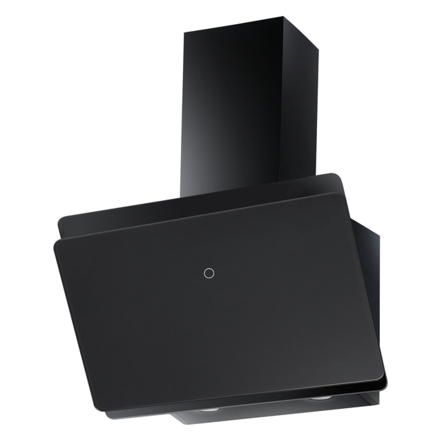 Cata ICON60H 60cm Angled Glass Hood Black 9 Fan Speeds Hidden Touch Control 523m3/h Max Airflow 62dB