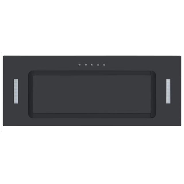 Cata UBICON52BK.1 52cm Glass Canopy Hood Black 3 Fan Speeds Touch Control 524m3/h Max Airflow 70dB M