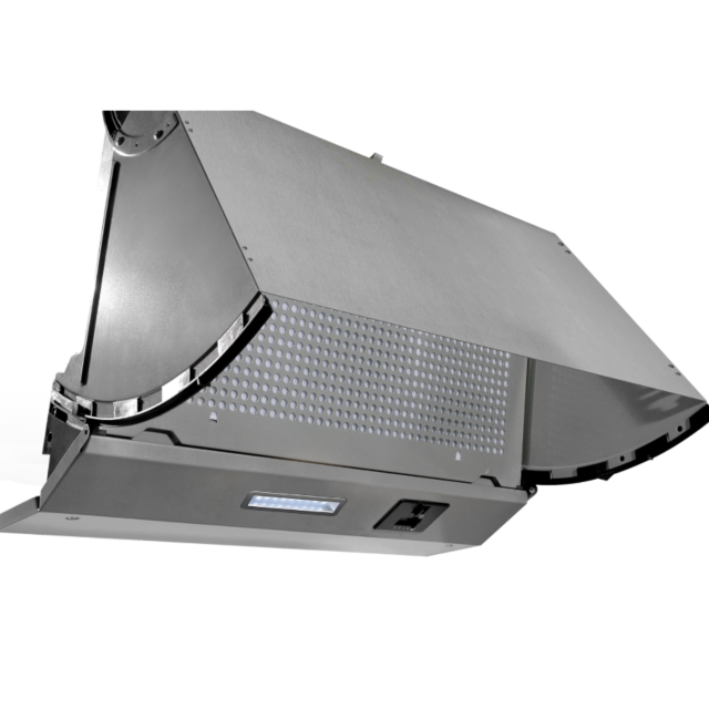 Cata UBINTD60SV.2 60cm Integrated Hood Silver With Full Front Flap 3 Fan Speeds Slider Control 222m3