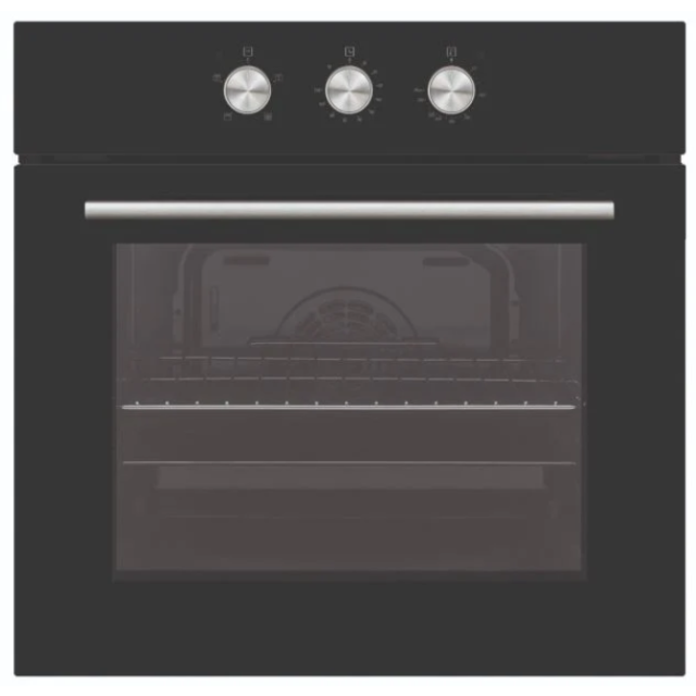 Cata UBO651BK 65 Litre True Fan Electric Oven Black Glass with Aluminium Handle 4 Function Including