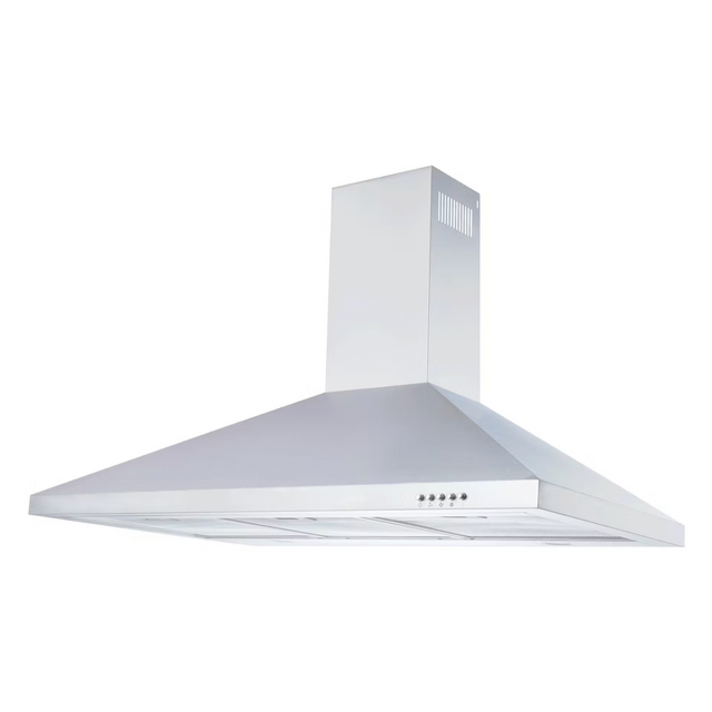Cata UBSCH100SS 100cm Chimney Hood Stainless Steel 3 Fan Speeds Push Button Control 537m3/h Max Airf