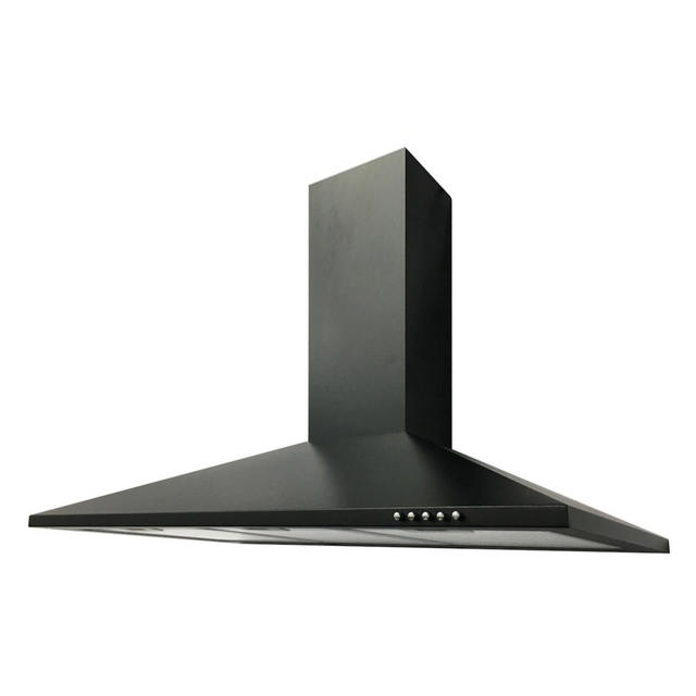 Cata UBSCH90BK.1 90cm Chimney Hood Black 3 Fan Speeds Push Button Control 362m3/h Max Airflow 65dB M