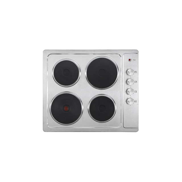 Cata UBSPH60KCR 60cm 4 Zone Solid Plate Hob Stainless Steel Rotary Controls On Right Hand Side 5.5kW