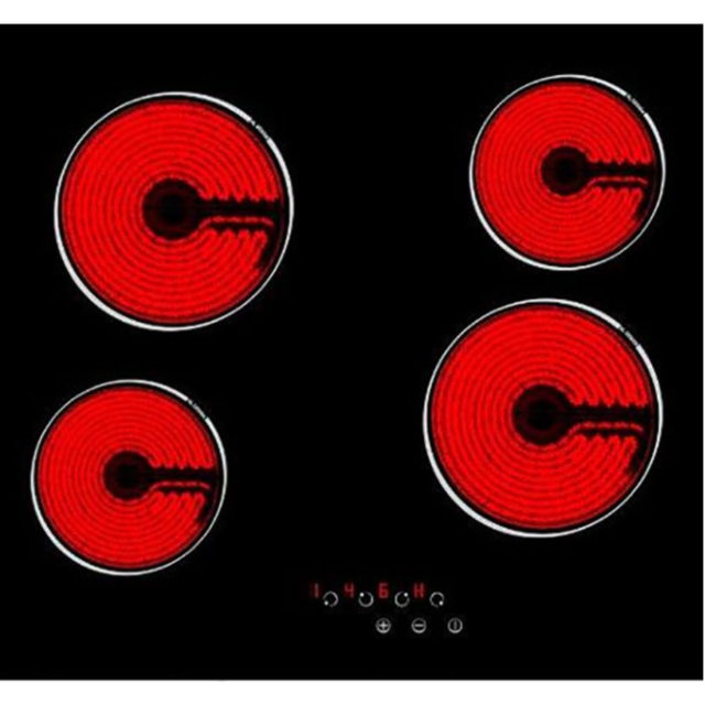 Cata UBTCC60LC.1 60Cm Ceramic Hob, Touch Front Control , 4 Cooking Zones , 9 Power Levels , Residual