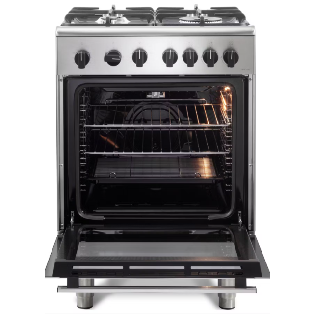 Delonghi DSC626G-1 Modern 60Cm Gas Cooker In Stainless Steel