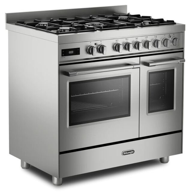 Delonghi PRO 965T MXX 90cm Twin Cavity Dual Fuel Range Cooker – Stainless Steel
