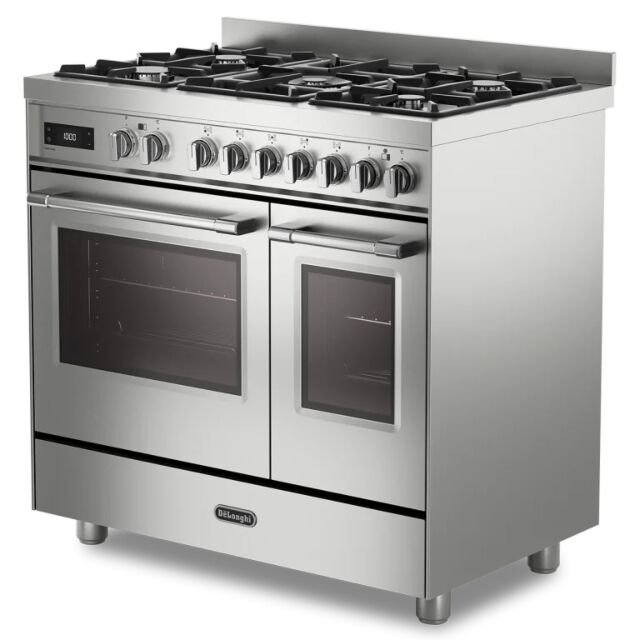 Delonghi PRO 965T MXX 90cm Twin Cavity Dual Fuel Range Cooker – Stainless Steel
