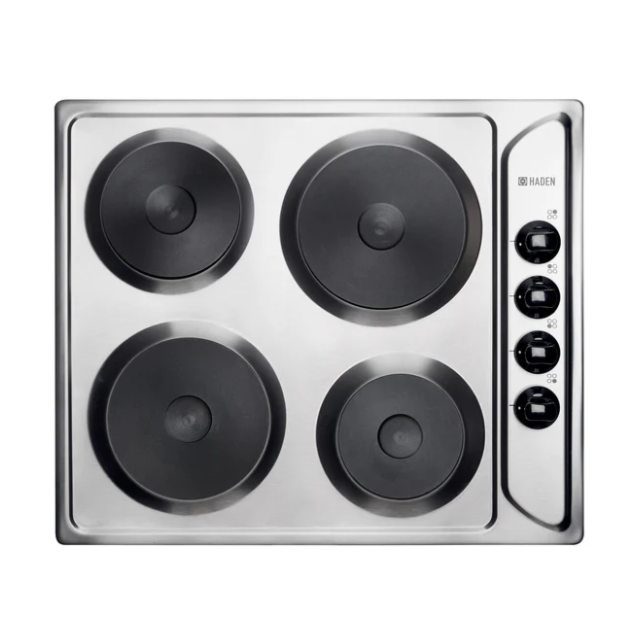Haden HSP60X Electric Solid plate hob with 4 solid plate rings- inox