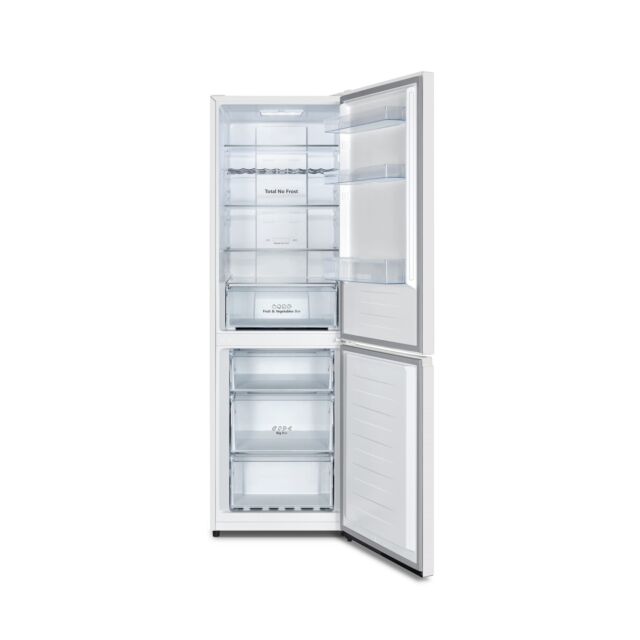 Hisense RB395N4AW1 186X60x59 Fridge Freezer, 3 Freezer Drawers A (F) Led Display Total No Frost 