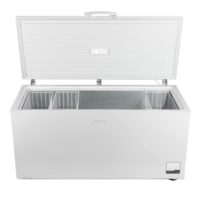 IceKing CF500EW 500 Litre Chest Freezer-3X Baskets White - H83.5 W165 D73cm
