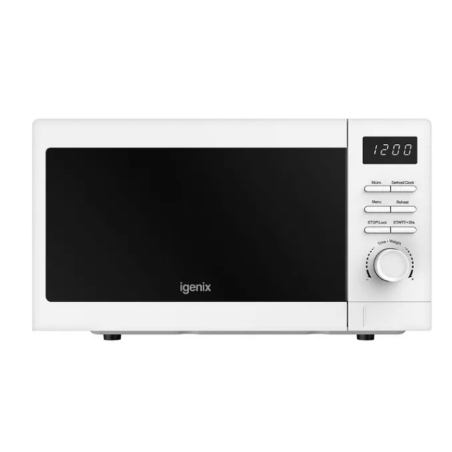 Igenix IGMS02080W Digital Microwave, 20 Litre, 5 Power Settings, 800W, White