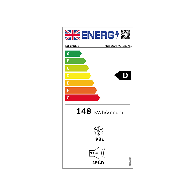 Liebherr FNDI1624-20 60Cm No Frost Undercounter Freezer Energy:D