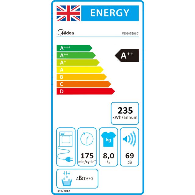 Midea MDG09EH80-1 Tumble Dryer