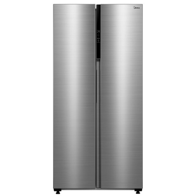 Midea MDRS619FIE46 Sise By Side Fridge Freezer, No Frost, 460L, 271L Fridge+189L Freezer With Led Li