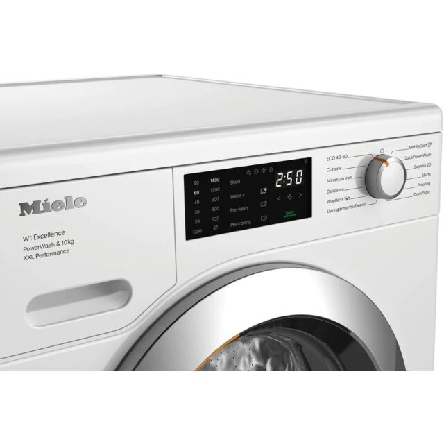Miele WEK365 10kg Honeycomb drum with pre-ironing, 1400rpm spin, Energy Rating (A), Extremely quiet 