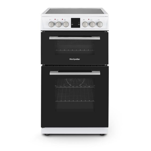 Montpellier MDOC50FW 50cm Double Ceramic Cooker in White