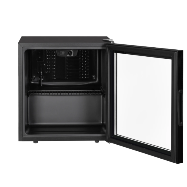 Sia DC3B Mini Drinks Fridge, Table Top 46L Beer / Wine Cooler With Glass Door