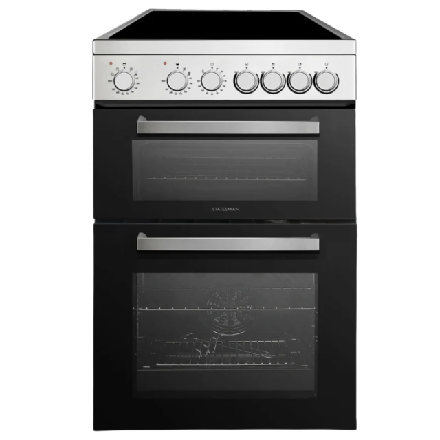 Statesman EDC160X 60Cm Wide Double Oven Electric Ceramic Cooker