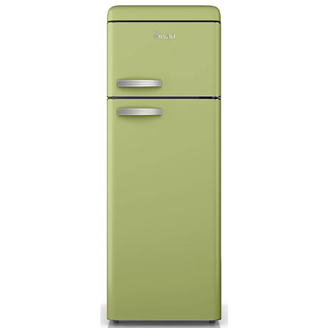 Swan SR11010GNE Top Mounted Fridge Freezer - Green