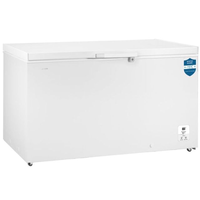 Teknix CH420W 420L Chest Freezer, White W144.9Cm