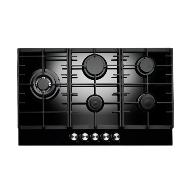 Teknix SCGH751B  Black 75cm 5 Zone Gas Hob