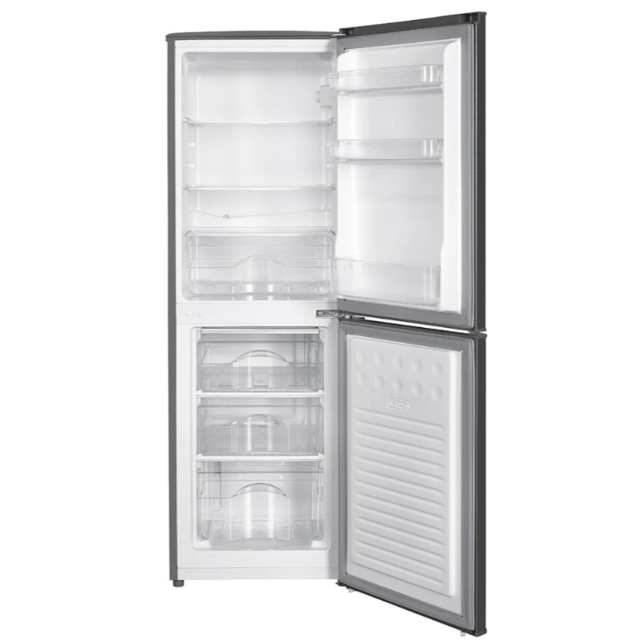 Teknix STF1448S Fridge Freezer 87/55 litres, E rated, Glass Shelves, 3 Drawers, H1440mm, W480mm 