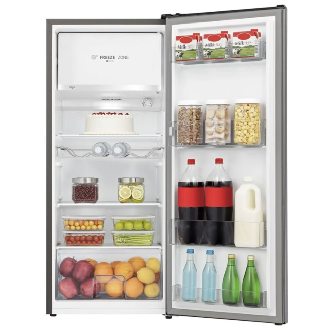 Teknix T2R128S Teknix Freestanding Retro Icebox Fridge, Silver