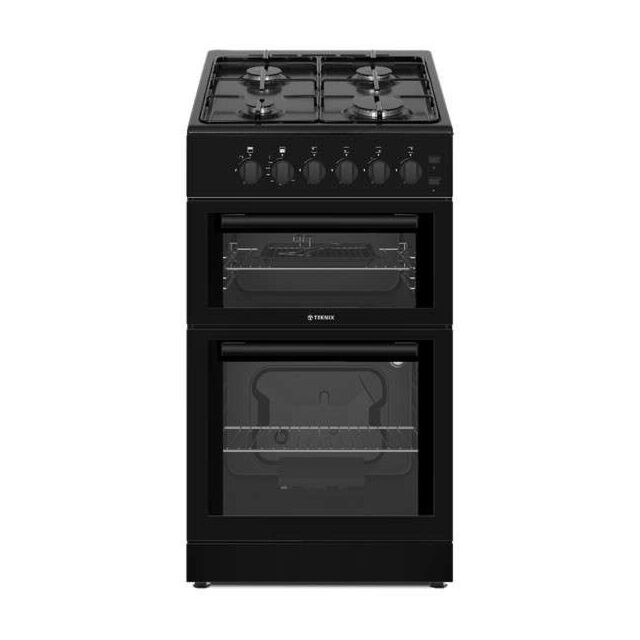 Teknix TKGF51TBL 50Cm Twin Cavity Gas Cooker - Black