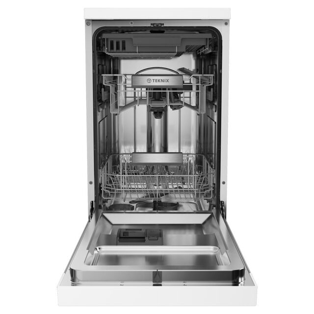 Teknix TX3FD458W Freestanding Dishwasher Slimline White