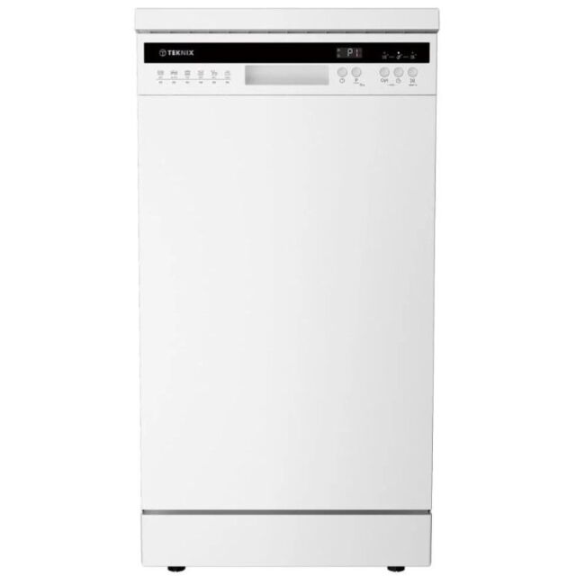 Teknix TX3FD458W Freestanding Dishwasher Slimline White