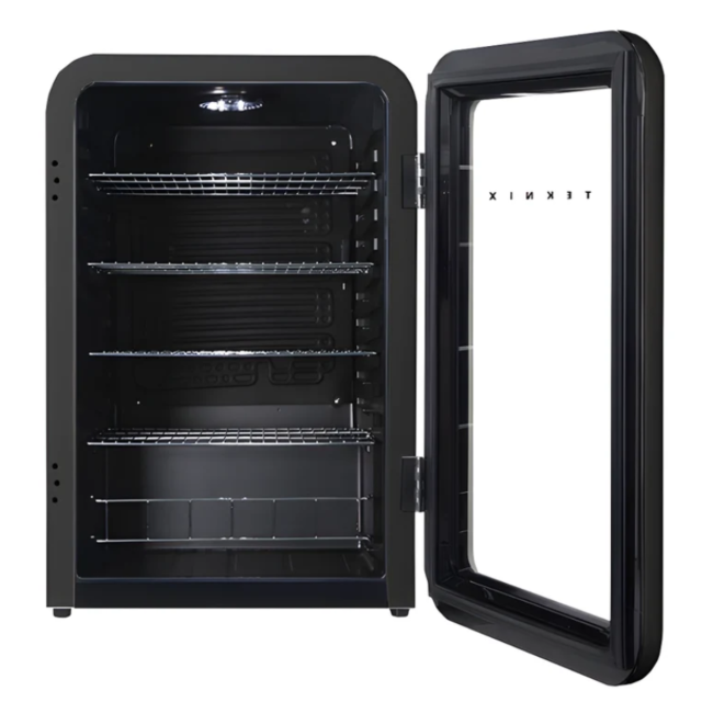 Teknix UC255LRGB 55cm Retro Mini Fridge With Glass Door