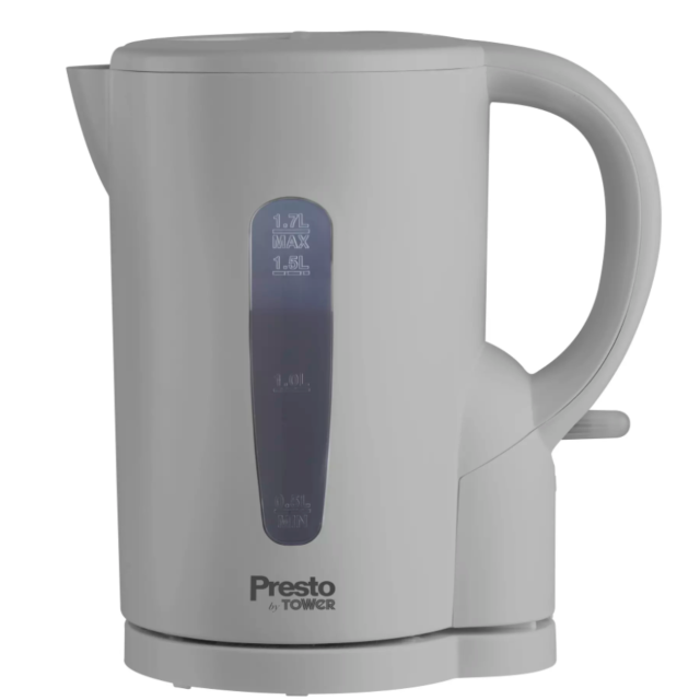 Tower PT10053GRY Tower Presto 1.7L 2.2Kw Grey Kettle 