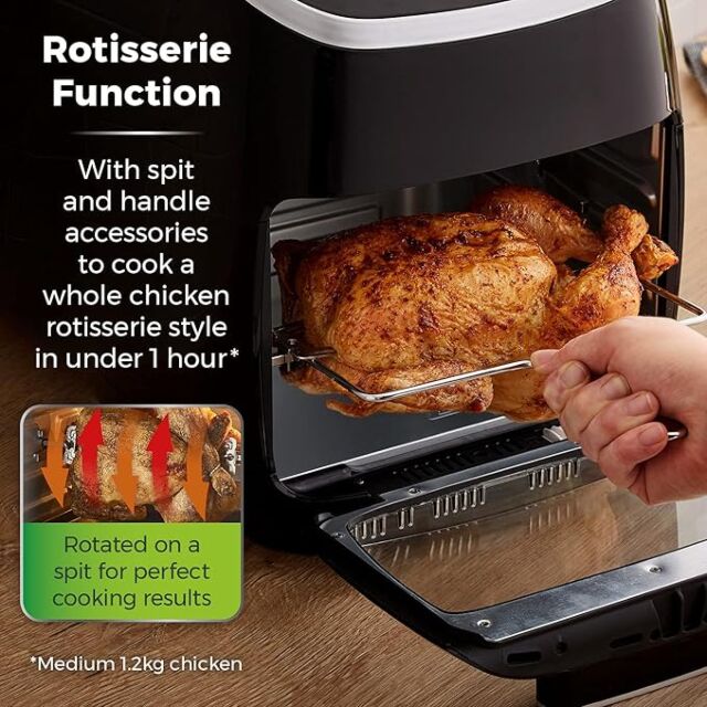 Tower T17039 Votx 11 Litre Air Fryer 5 In 1 With Rotisserie