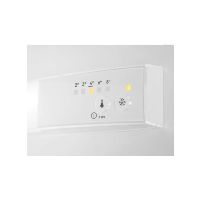 Zanussi ZEAN82FR 
Built-under Fridge with 4 Star Freezer Compartment, F Energy, Door on Door Fixing 