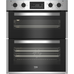 Beko BBTF26300X 72cm Built-Under Double Fan Oven featuring Touch Controls - Stainless Steel