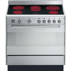 Smeg SUK91CMX9 90cm Concert Electric Range Cooker, Stainless Steel