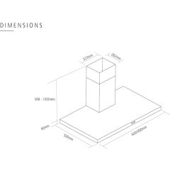 Caple BXC611 Chimney Cooker Hood