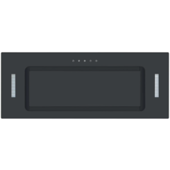 Cata UBICON75BK.1 75cm Glass Canopy Hood Black 3 Fan Speeds Touch Control 571m3/h Max Airflow 70dB M