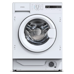 Teknix BITKW814 8Kg 1400Spin Integrated Washer, White