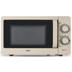 Tower T24042MSH 20L 800W Manual Microwave - Latte