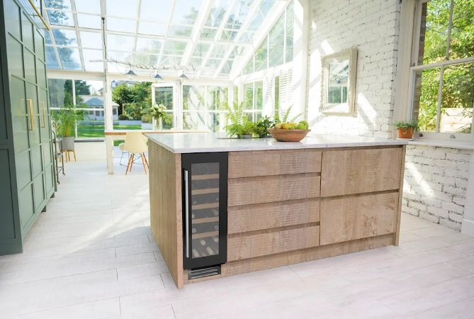 Built-in Christmas Wine Cooler.
